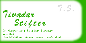 tivadar stifter business card